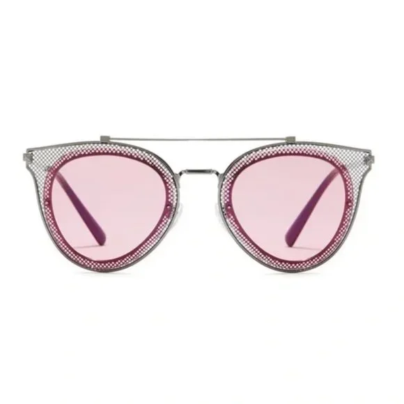 VALENTINO 53mm Solid ROSE Cat Eye Pink Tint Sunglasses NEW IN BOX - Picture 1 of 3